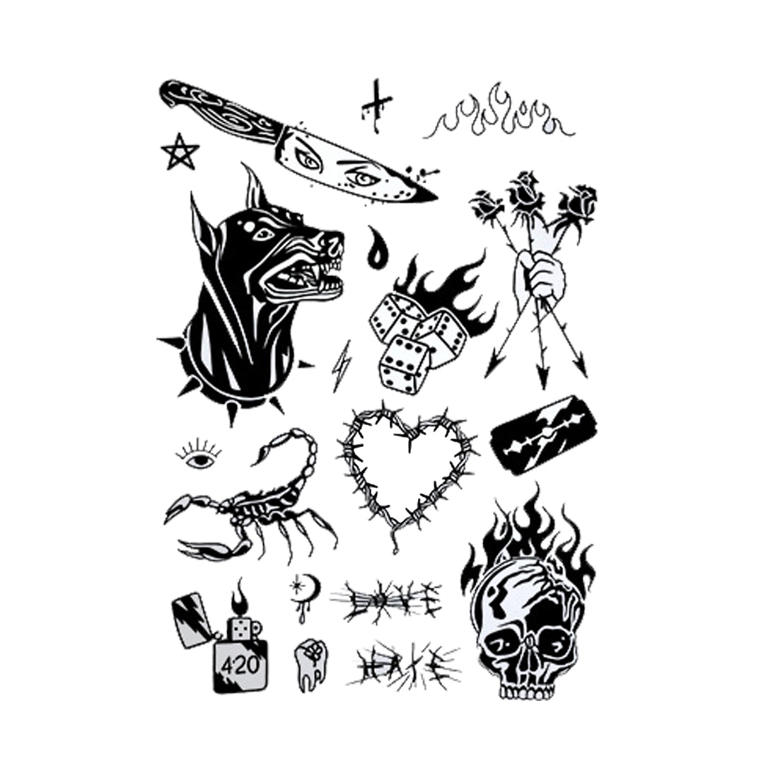 Rebel Tattoo Pack - hc-206 / 4.3x7.1in