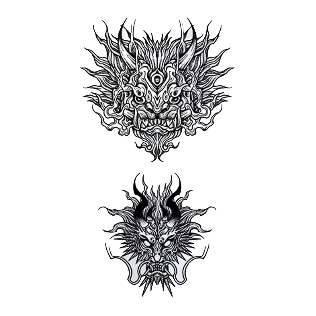Infernal Roar: Demonic Beast Tattoo Pack - hc-362 / 4.3x7.1in