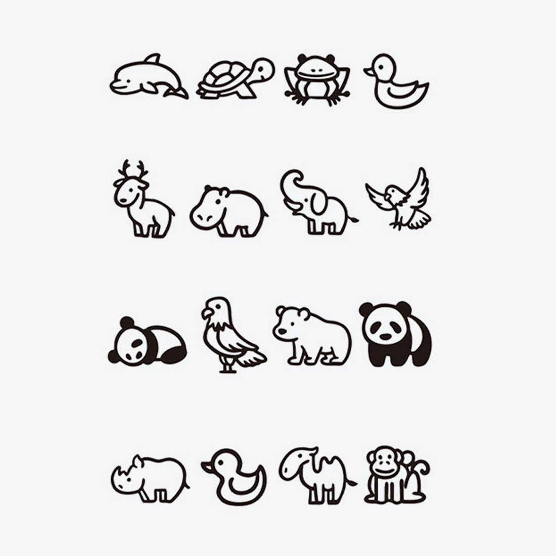 Mini Animal Friends Tattoo - sz-001 / 4.3x7.1in