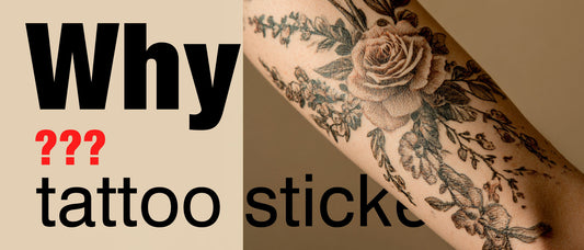Close-up of a woman’s arm with a semi-permanent herbal tattoo, deep brown plant-based ink, blending naturally with skin.