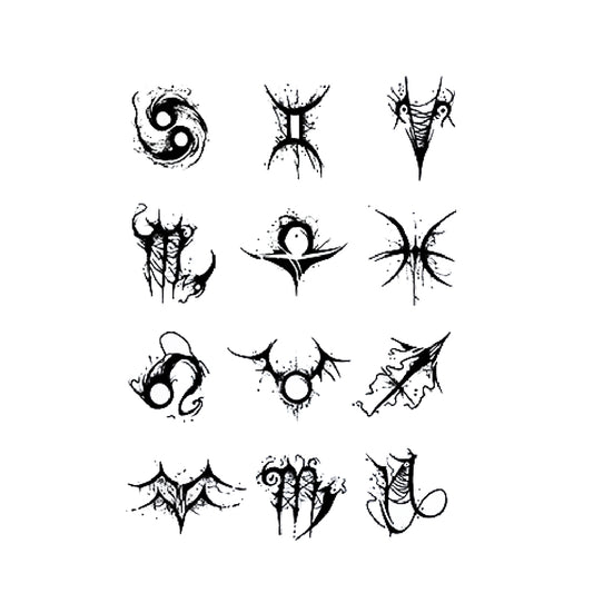 Mystic Runes: Tribal Finger Tattoo Pack - hc-204 / 4.3x7.1in