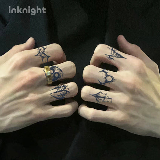 Mystic Runes: Tribal Finger Tattoo Pack - hc-204 / 4.3x7.1in