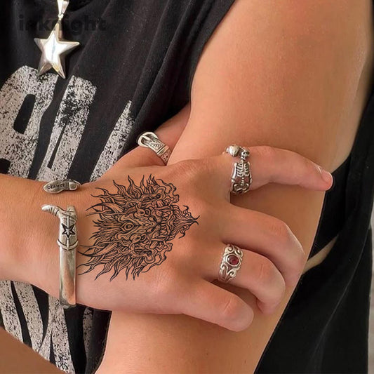 Infernal Roar: Demonic Beast Tattoo Pack - hc-362 / 4.3x7.1in