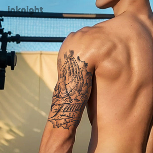 Faith & Family Prayer Tattoo - kt-911 / 4.3x7.1in
