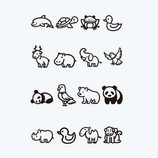 Mini Animal Friends Tattoo - sz-001 / 4.3x7.1in