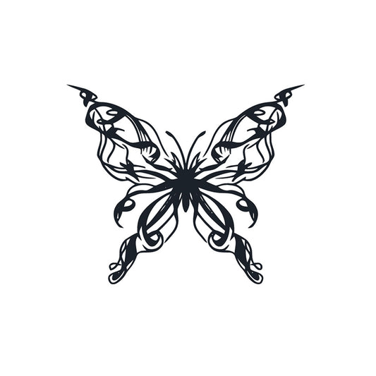 Tribal Butterfly Temporary Tattoo – Waterproof Herbal Ink Body Art Sticker for Arm & Shoulder