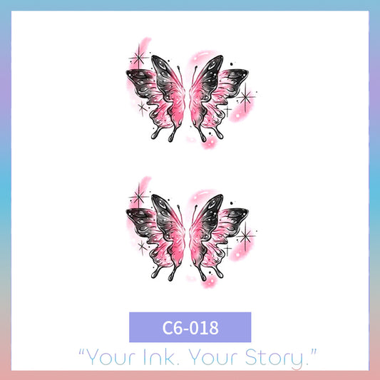 Butterfly Tattoo Collection - c6-018 / 2.4×3.9in