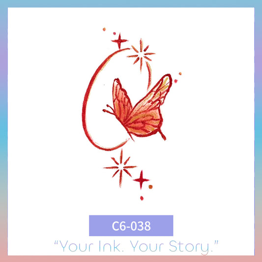 Butterfly Tattoo Collection - c6-038 / 2.4×3.9in